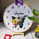 Embroidery Clock | Wall Hanging | Birthday Gift | Baby Gift | Customization Available | @kiracreation's