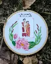 Engagement Wedding Embroidery Hoop | Wedding Gift | engagement gift | Sketch | Anniversary Gift | Perfect gift for couples @kiracreations 