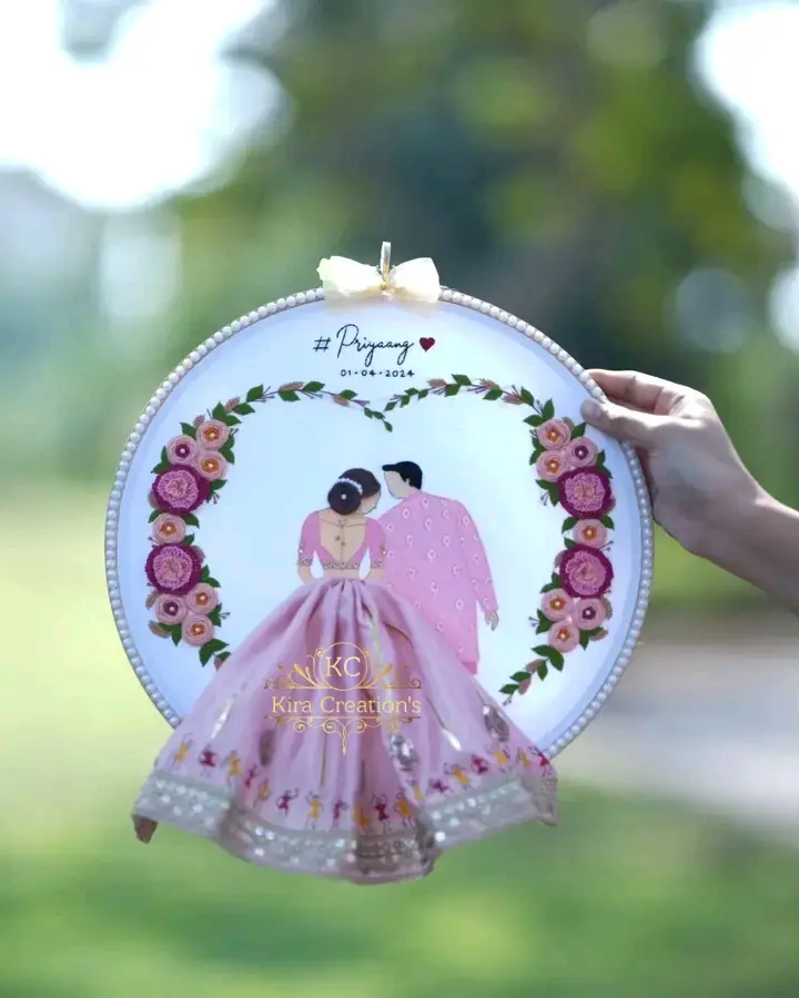 Engagement Wedding Embroidery Hoop | Wedding Gift | engagement gift | light purple | Anniversary Gift | Perfect gift for couples @kiracreations  
