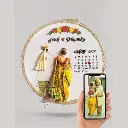 Wedding Embroidery Hoop Maharastrian style With Calender  | Wedding Gift | Customizable| Anniversary Gift | @kiracreation's 