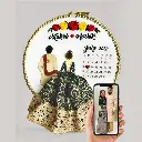 Wedding Embroidery Hoop With Calender  | Wedding Gift | Customizable| Anniversary Gift. | @kiracreation's 