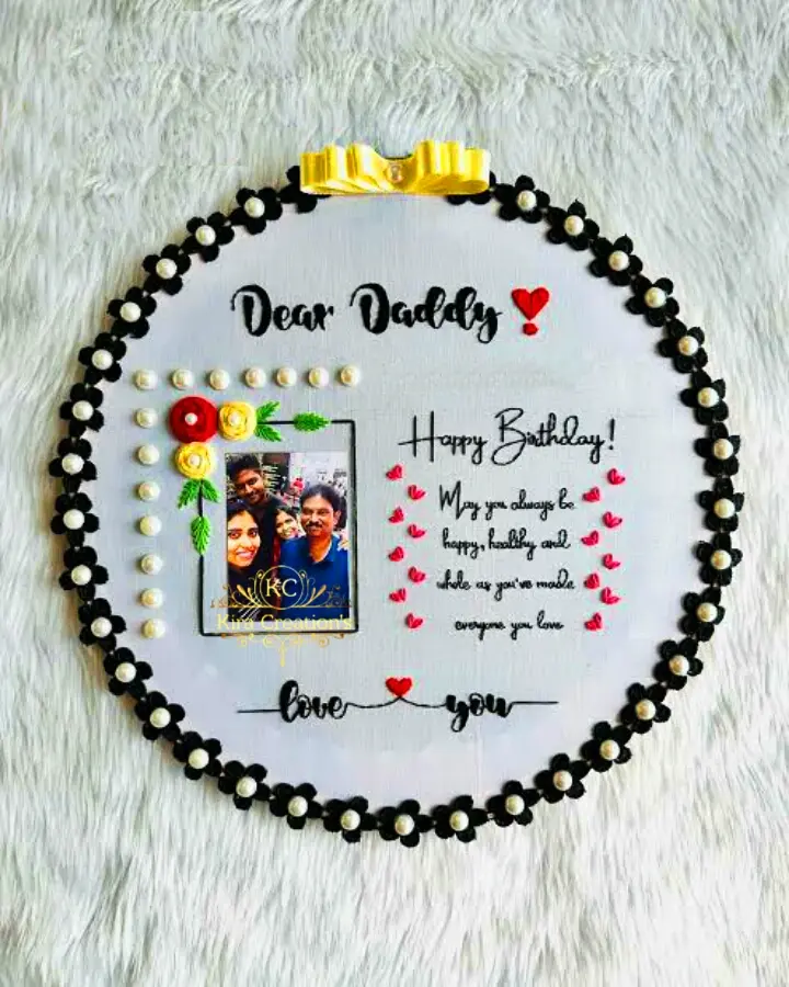 Birthday Calendar Embroidery Hoop For Father  | Best Birthday Gift | @Kiracreation's