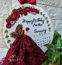 Birthday Calendar Embroidery Hoop For Your Best Friend  | Best Birthday Gift | @Kiracreation's 