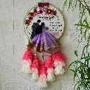 Wedding Embroidered Hoop With tassels  | Trending beautiful new Light Purple pattern Wedding Gift  Engagement Gift | Anniversary Gift | @Kiracreation's  
