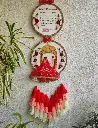 Wedding Embroidered Hoop With 2 layers tassels  | Trending beautiful new Red pattern Wedding Gift  Engagement Gift | Anniversary Gift | @Kiracreation's    