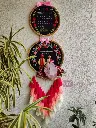 Wedding Embroidered Hoop With 2 layers tassels  | Trending beautiful new black pattern Wedding Gift  Engagement Gift | Anniversary Gift | @Kiracreation's     