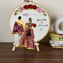 Wedding Embroidery Hoop in Beautiful South Indian pattern | Wedding Gift | Customizable| Anniversary Gift.| @kiracreation's  