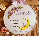 Baby Shower Embroidery Hoop  | Baby birthday hoop | Best Birthday Gift | Kids Hoops | Baby On Moon Hoops |@kiracreation's          