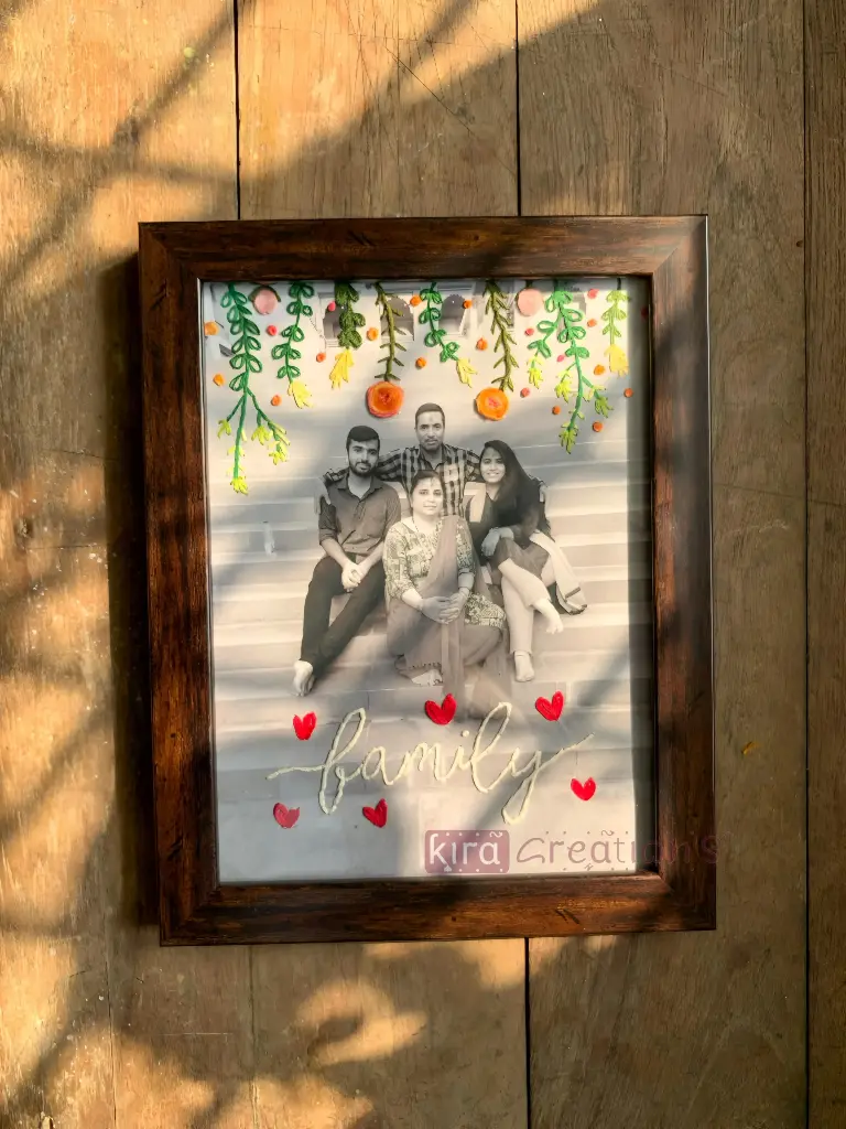Photograph Embroidered Frame | brithday gift | couple gift | anniversary gift | @kiracreations