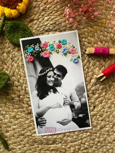 Photo Embroidery Frame | baby shower |  brithday gift | couple gift | anniversary gift | @kiracreations