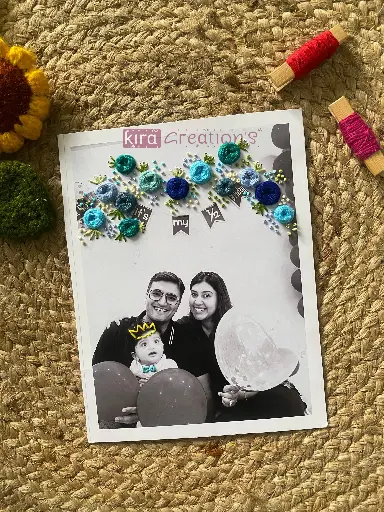 Embroidery work  photo Frame | brithday gift | couple gift | anniversary gift | @kiracreations 