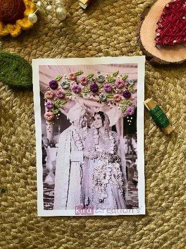 Embroidery work  photo Frame| wedding photo embroidery | brithday gift | couple gift | anniversary gift | @kiracreations  