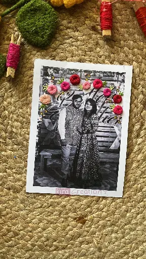 Embroidery work  photo Frame| couple  embroidery photo frame | brithday gift | couple gift | anniversary gift | @kiracreations 