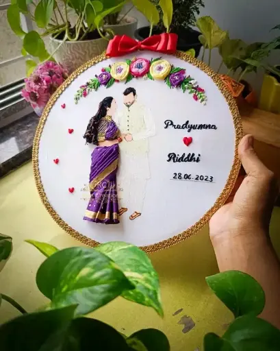 Engagement Embroidery Hoop | Wedding Gift | engagement gift | Anniversary Gift | Perfect gift for couples @kiracreations 