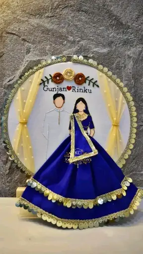 Engagement Wedding Embroidery Hoop | Wedding Gift | engagement gift |Blue | Anniversary Gift | Perfect gift for couples @kiracreations 