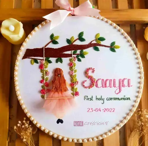 Baby  Embroidery Hoop | Best Birthday Gift | Kids Hoops | Baby Hoops |@kiracreation's 